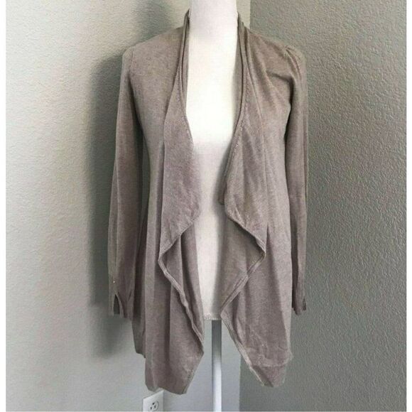 White House Black Market Beige Open Front Cardigan Size Small - Picture 1 of 9